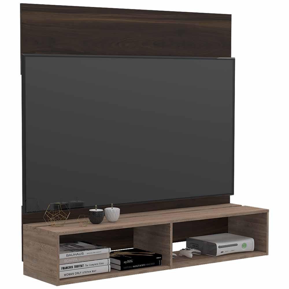 Panel De Tv Fraktal Caoba Y Miel Para Televisor De Hasta 60 Pulgadas