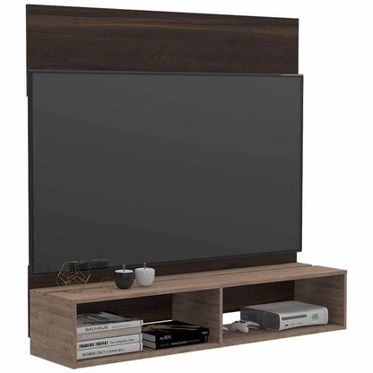 Panel De Tv Fraktal Caoba Y Miel Para Televisor De Hasta 60 Pulgadas
