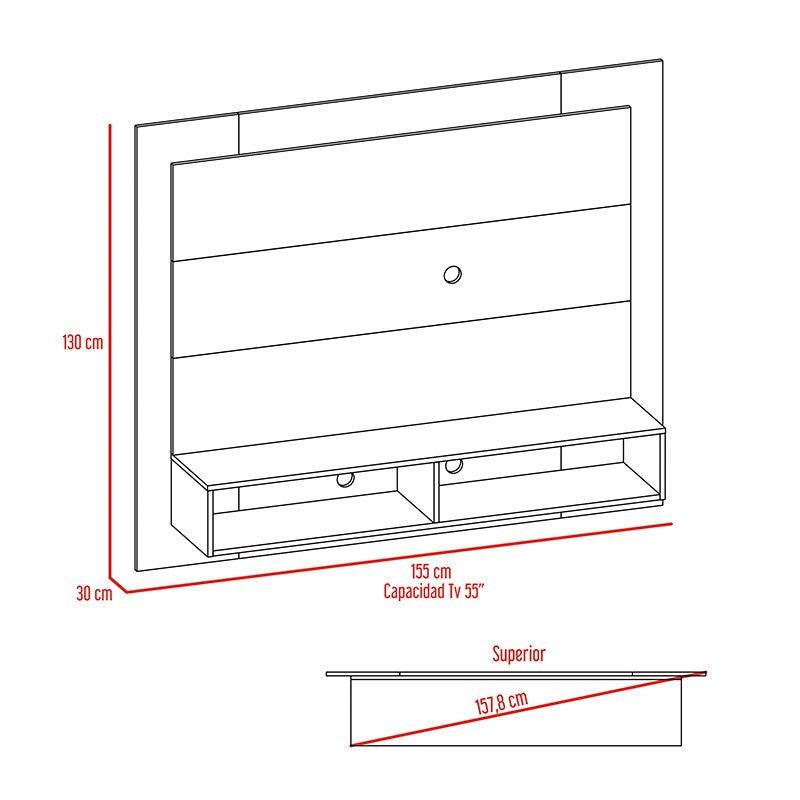 Panel De Tv Tostok Miel Para Televisor De Hasta 55 Pulgadas