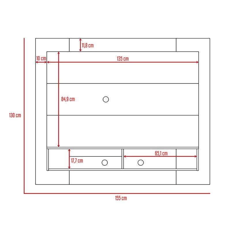 Panel De Tv Tostok Miel Para Televisor De Hasta 55 Pulgadas