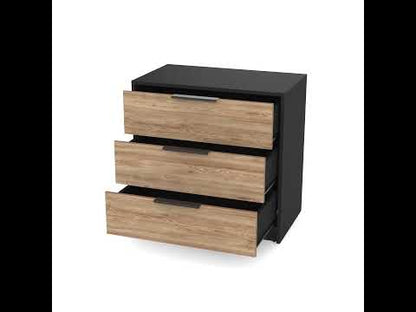 Comoda 3 Cajones Okria  Wengue + Miel