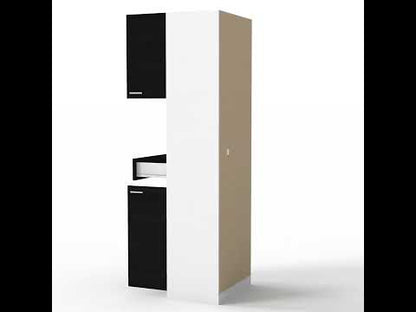 Modulo Microondas Tavona  Blanco Y Wengue