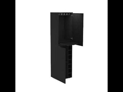 Bar Yureon, Wengue Con 2 Puertas Y Amplio Espacio De Almacenamiento Cop