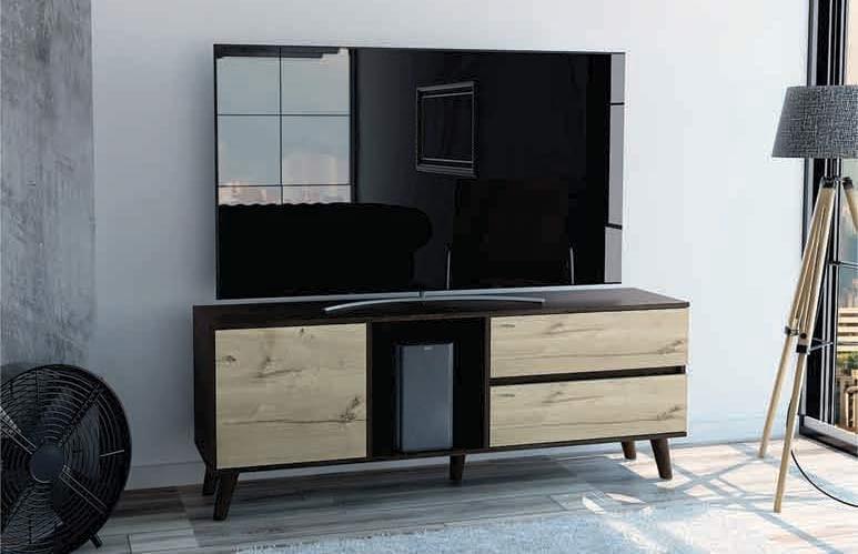Mesa Para Tv Jureli Chocolate  Duna Para Televisor De 60 Pulgadas