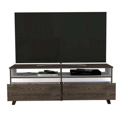 Mesa Para Tv Tennep Coñac Y Blanco Para Tv De 60"