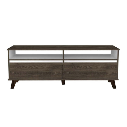 Mesa Para Tv Tennep Coñac Y Blanco Para Tv De 60"