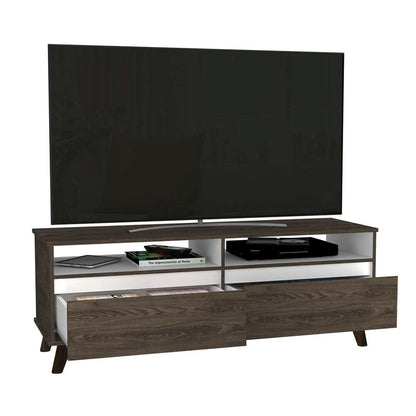 Mesa Para Tv Tennep Coñac Y Blanco Para Tv De 60"