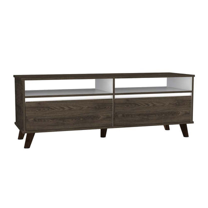 Mesa Para Tv Tennep Coñac Y Blanco Para Tv De 60"