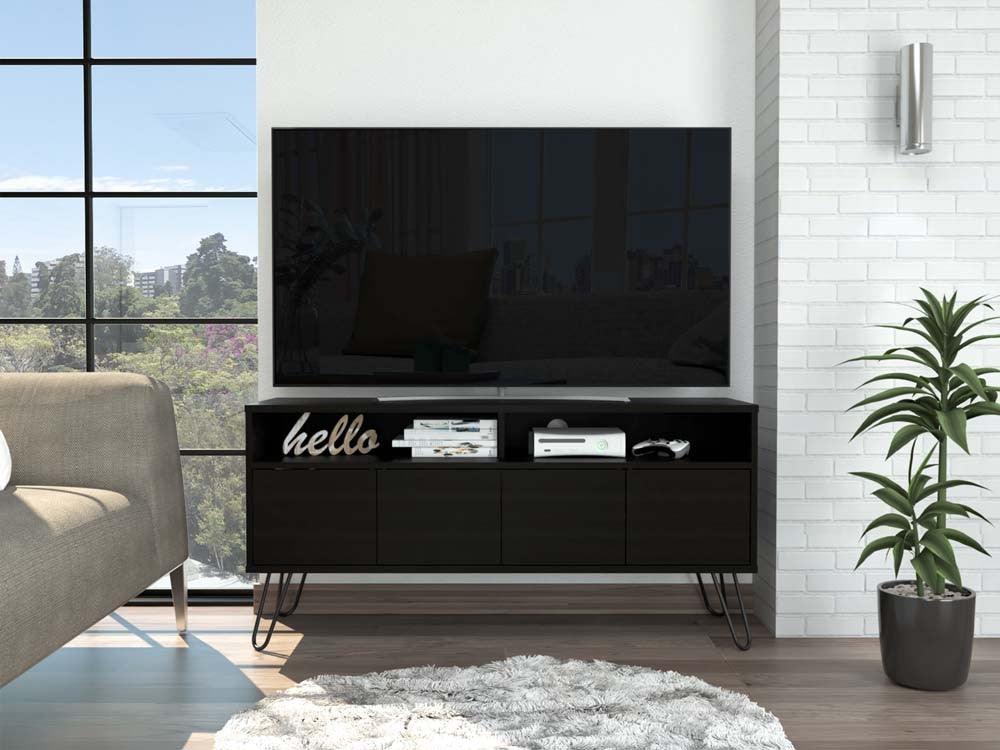 Mesa Para Tv Lavani Wengue Para Televisor De Hasta 55 Pulgadas