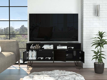 Mesa Para Tv Lavani Wengue Para Televisor De Hasta 55 Pulgadas