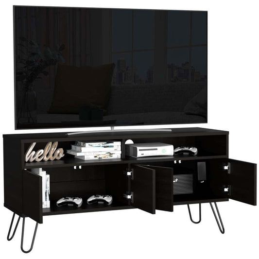 Mesa Para Tv Lavani Wengue Para Televisor De Hasta 55 Pulgadas