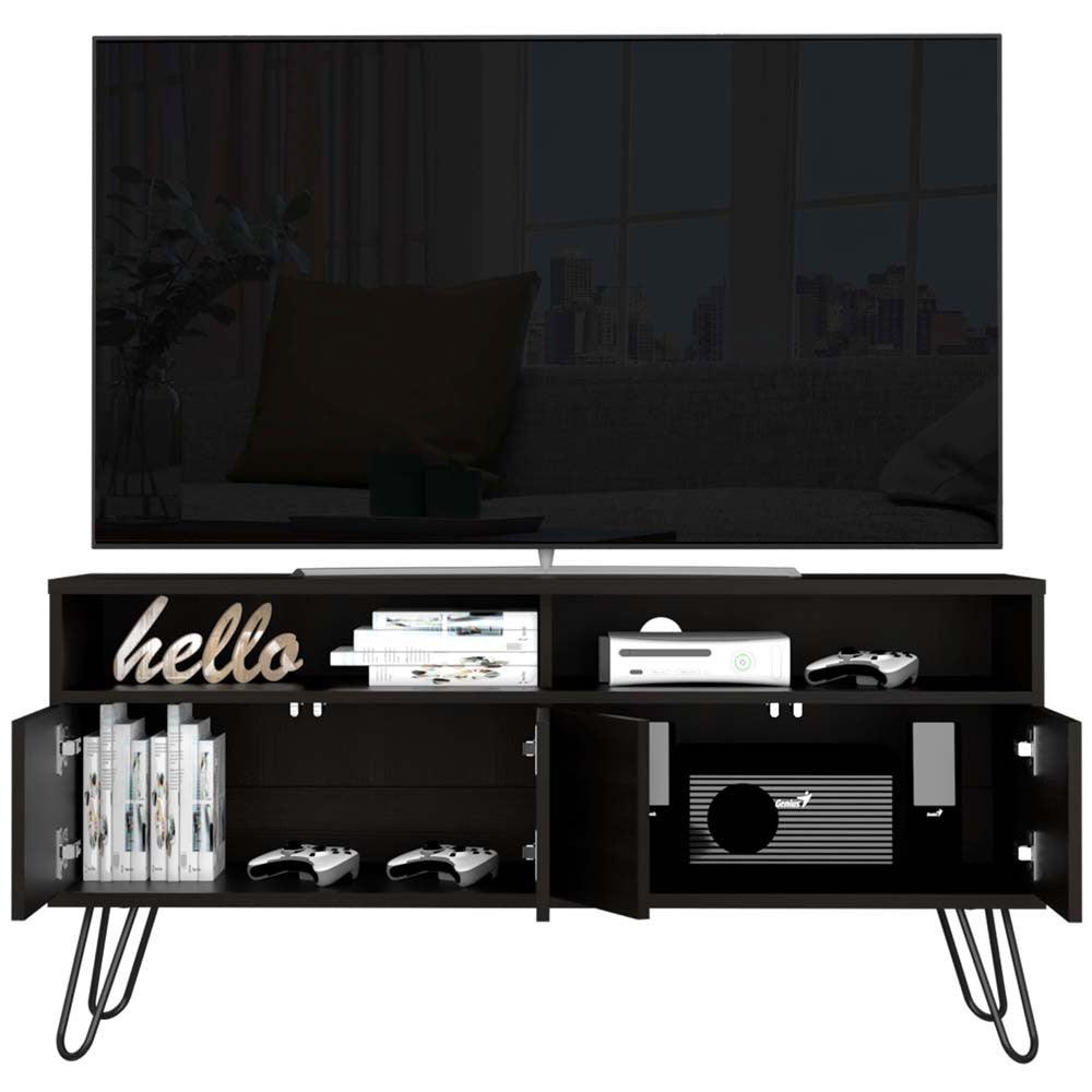 Mesa Para Tv Lavani Wengue Para Televisor De Hasta 55 Pulgadas