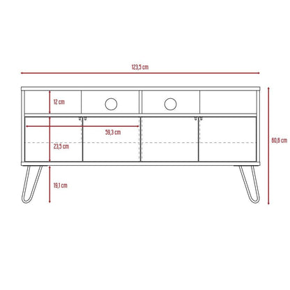 Mesa Para Tv Lavani Wengue Para Televisor De Hasta 55 Pulgadas