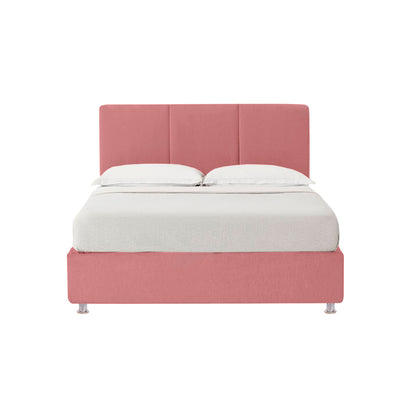 Base Cama Con Espaldar King Pretty  Salmon