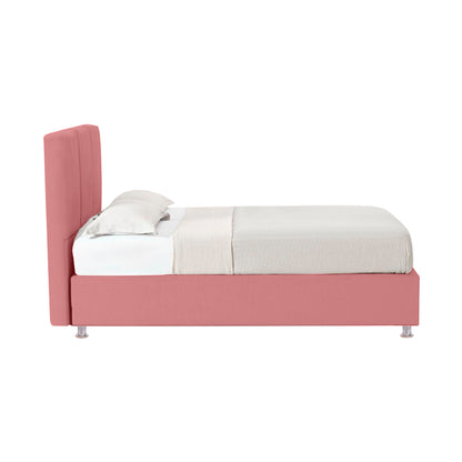 Base Cama Con Espaldar King Pretty  Salmon