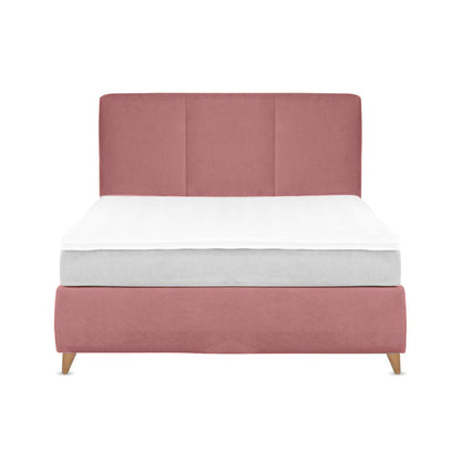Base Cama Con Espaldar King Pretty  Salmon
