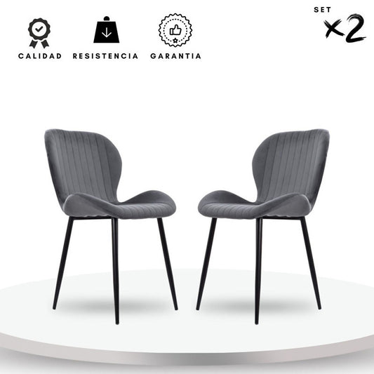 Set x2 Silla Bella Gris