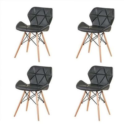 Set x4 Silla Dais Negro