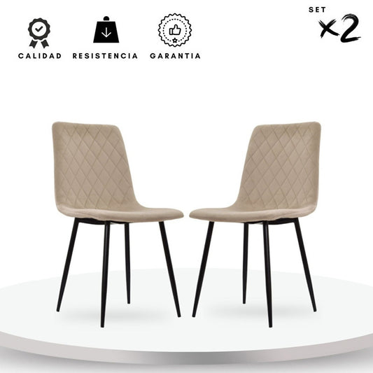 Set x2 Silla Tapizada Best Arena