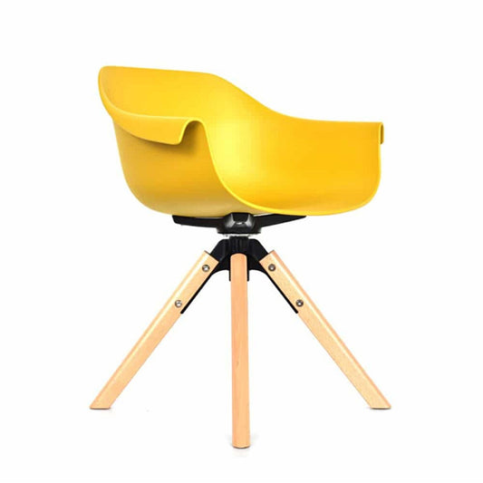 Silla Multifuncional Lizy Giratoria Amarillo