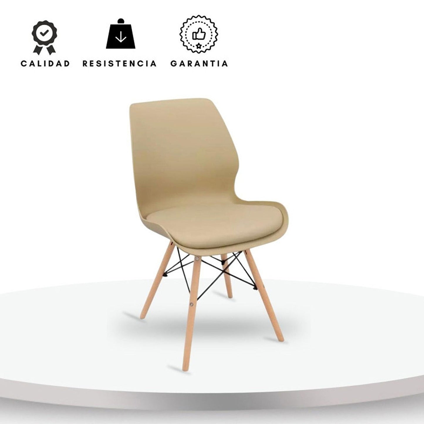Set x4 Silla Emile Beige