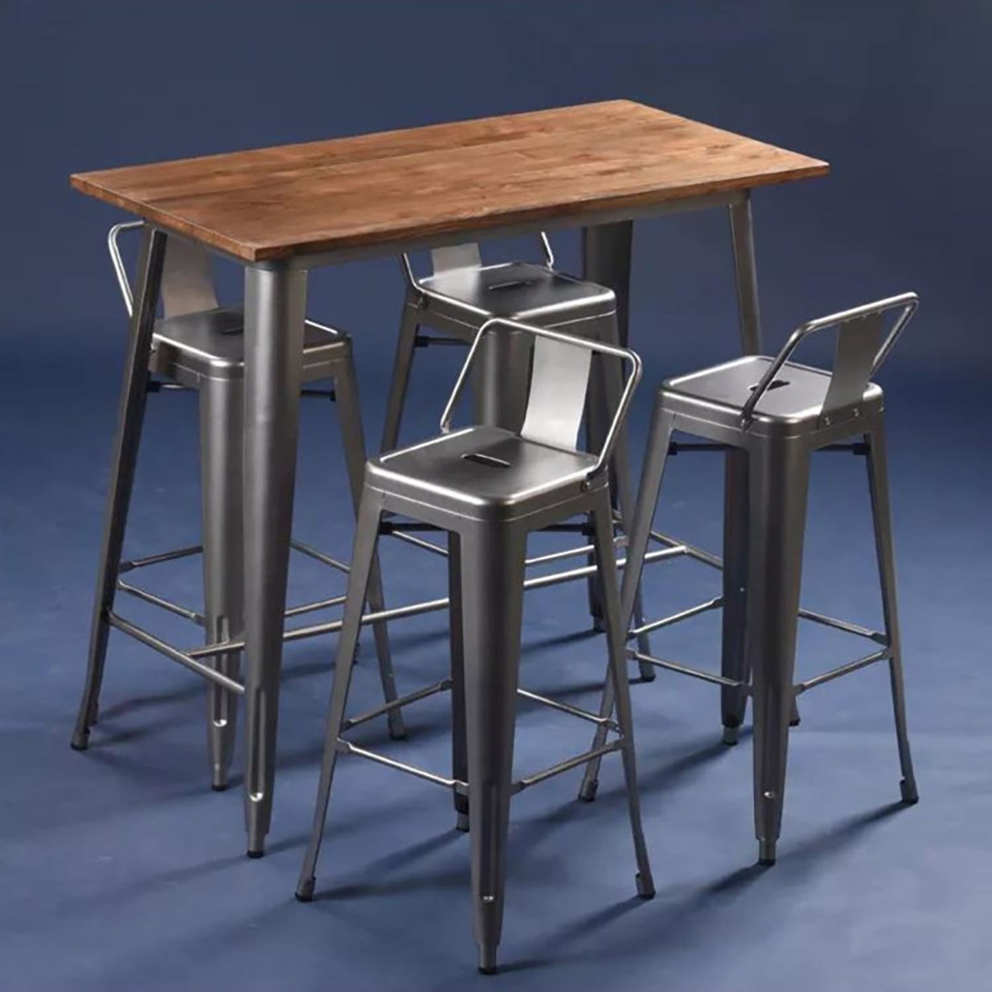 Silla de Barra True Espalda Metalica Envejecida