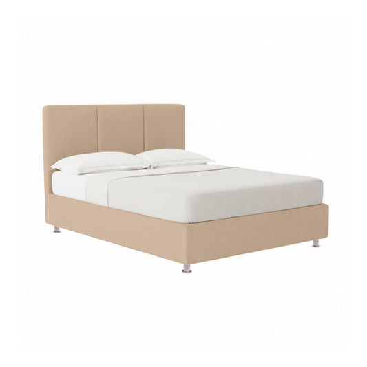 Base Cama Con Espaldar Semidoble Pretty  Taupe