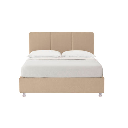 Base Cama Con Espaldar Queen Pretty  Taupe
