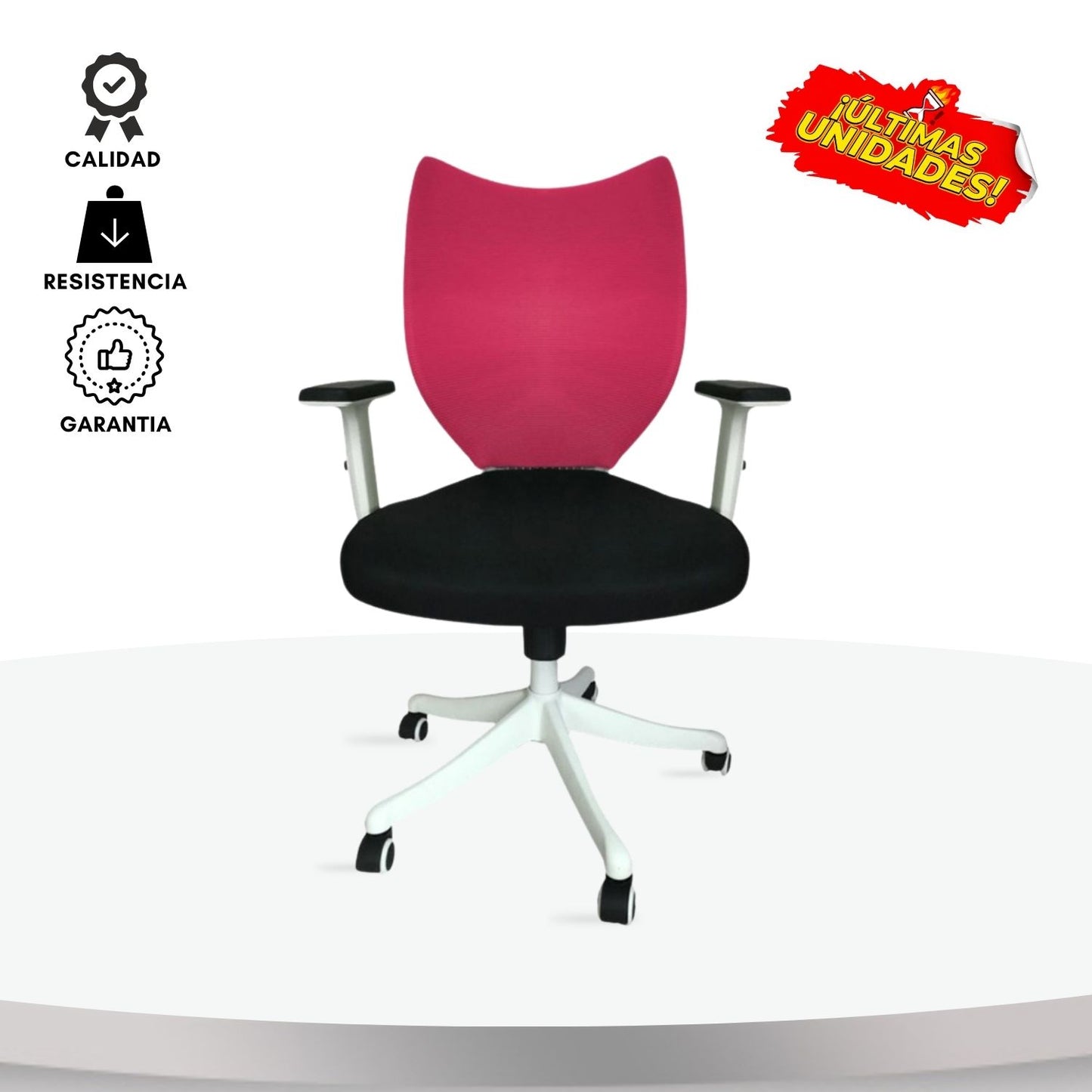 Silla De Oficina Espina De Pescado Rosado