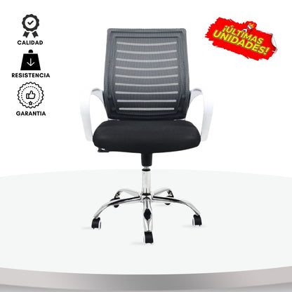Silla De Oficina Line Negro Blanco