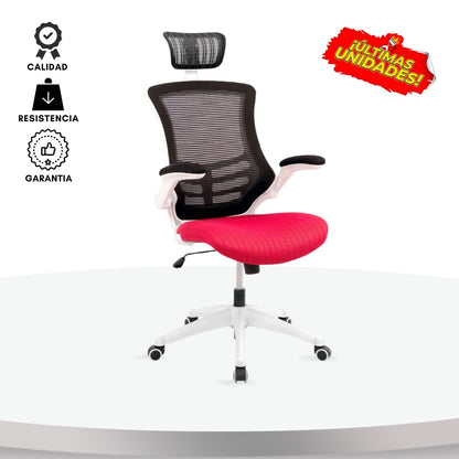 Silla De Oficina Lock Presidente Rojo Blanco