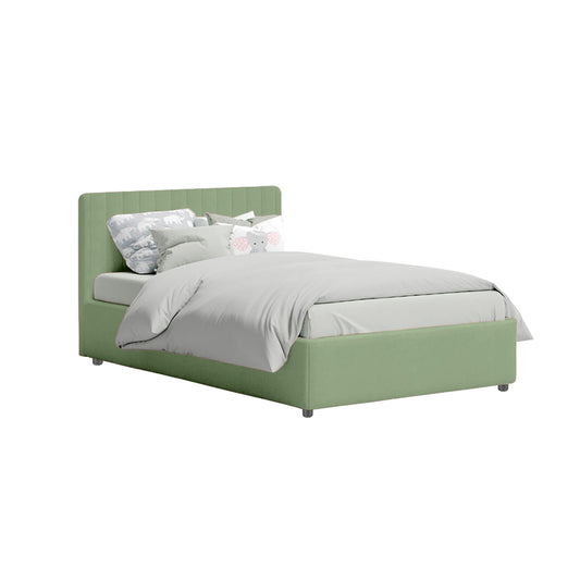 Base Cama Baul con Espaldar Sencillo Infantil Luna 100x190x120 verde