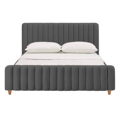 Cama Queen Vitale  Gris Plomo
