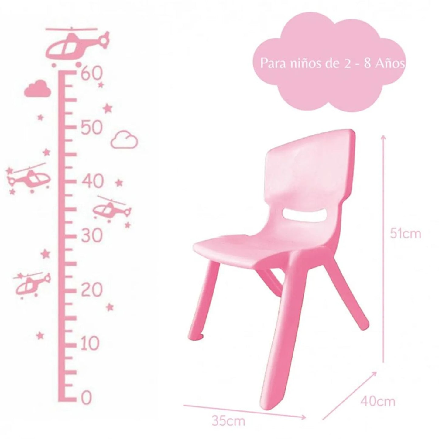 Silla Infantil Andy Junior  Rosada