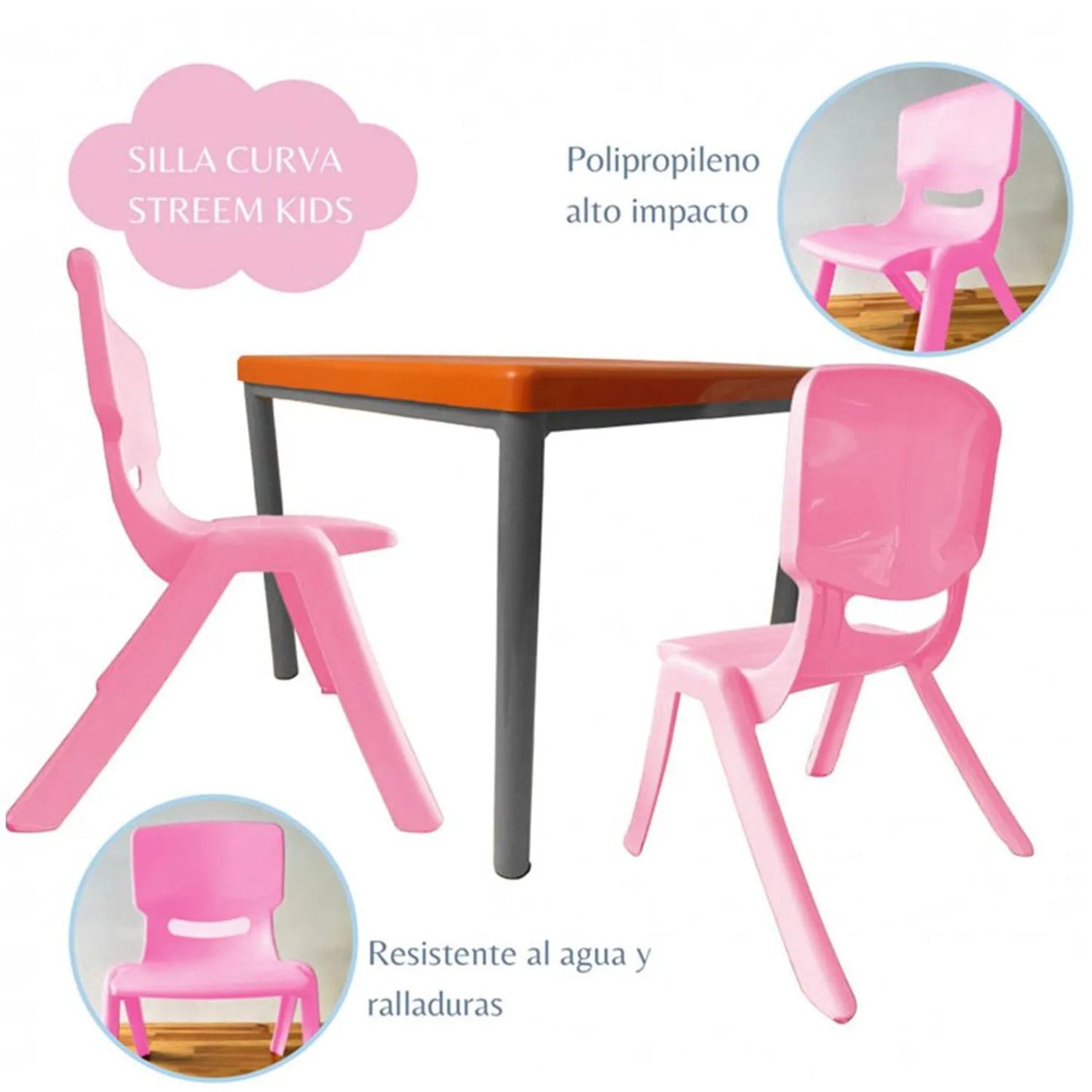 Silla Infantil Andy Junior  Rosada