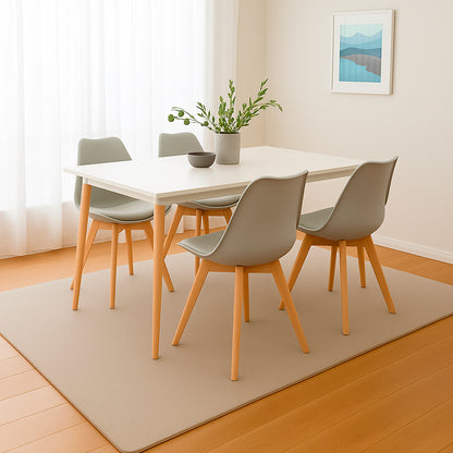 Juego de Comedor White con 4 Sillas Milano gris